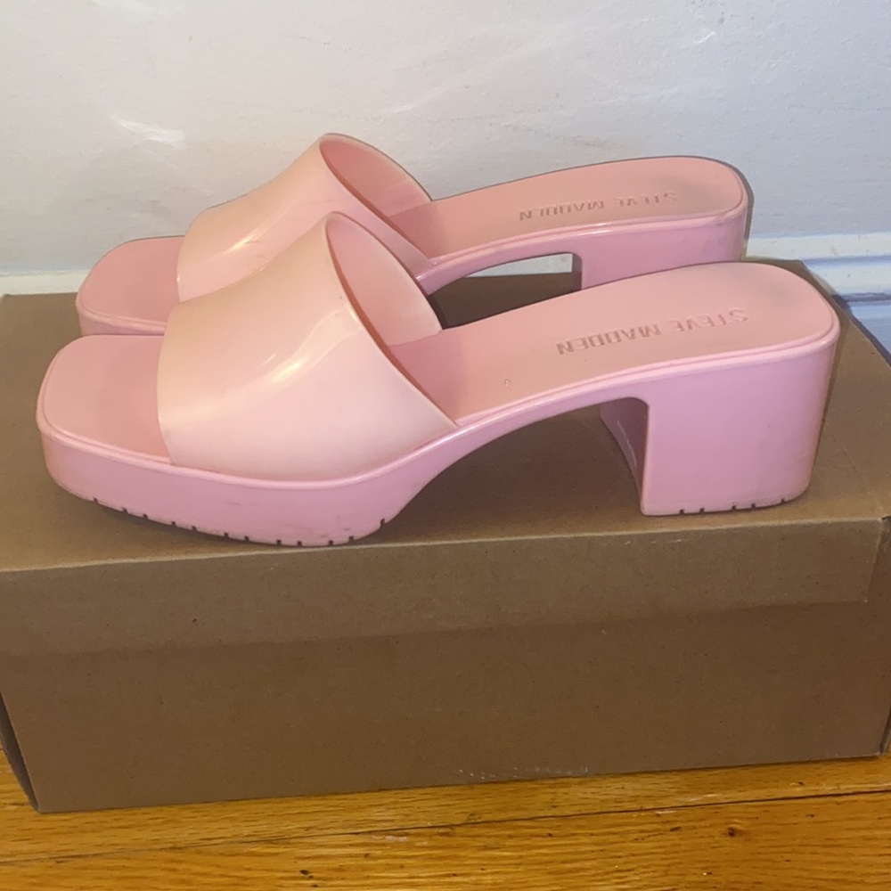 Steve Madden Pink Mules (Harlin)